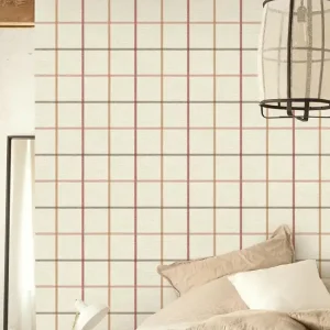 Tapete Millie Creme - textiles Karomuster trifft moderne Vliestapete Angebot