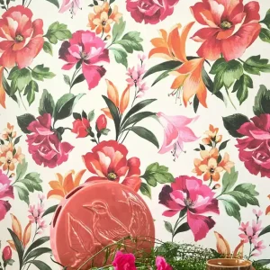 Preis Gesenkt Tapete Couture Bloom Lava - Imposantes Blumenmotiv digital gedruckt auf weicher Vliesoberfläche