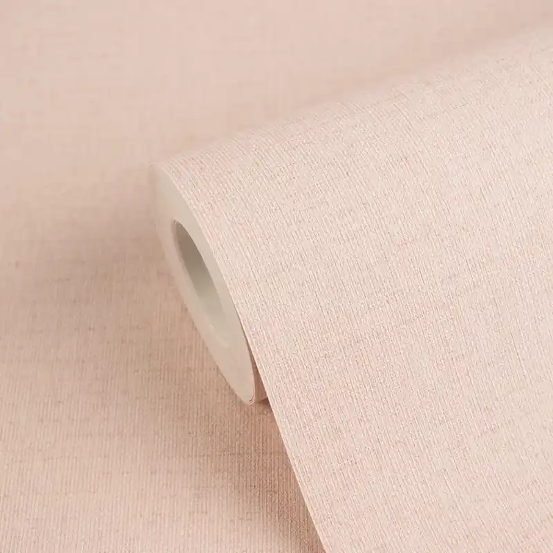 Tapete Melanite Blush - Unitapete in Puderrosa auf Vliesbasis in gleichmäßiger Web-Optik Preisreduziert