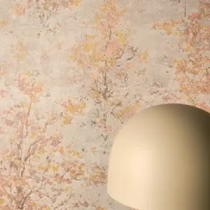 Tapete Ligne Naturelle Beige - Romantisch aquarelliertes Baummotiv mit Glitzerakzenten Expressversand