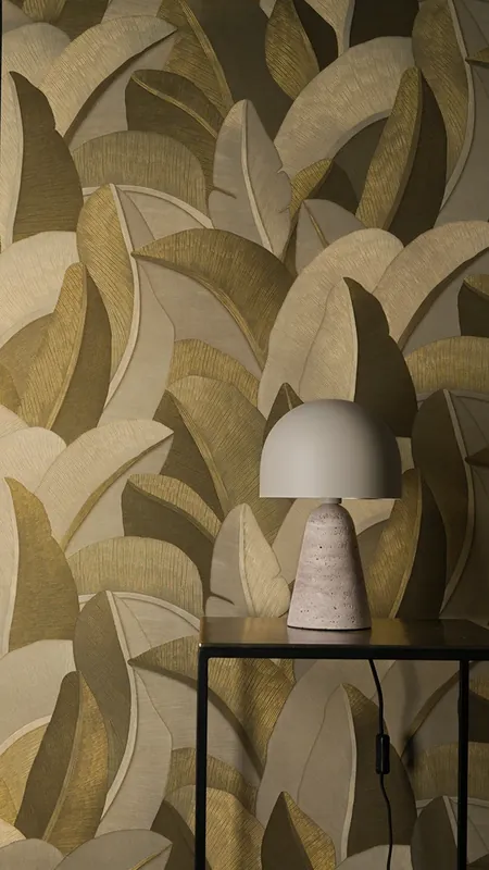 Tapete Leafline Grün - Großformatiges Palmenblattmotiv mit Goldglanz Meistverkauft