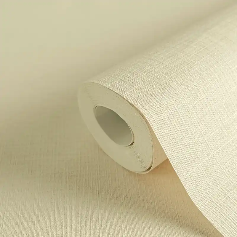 Tapete Mila Creme Beige - Vliestapete mit textiler Struktur Versand Am Gleichen Tag