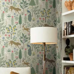 Angebot Tapete Mireille Creme - Verspieltes Waldmotiv auf 100% Vliestapete