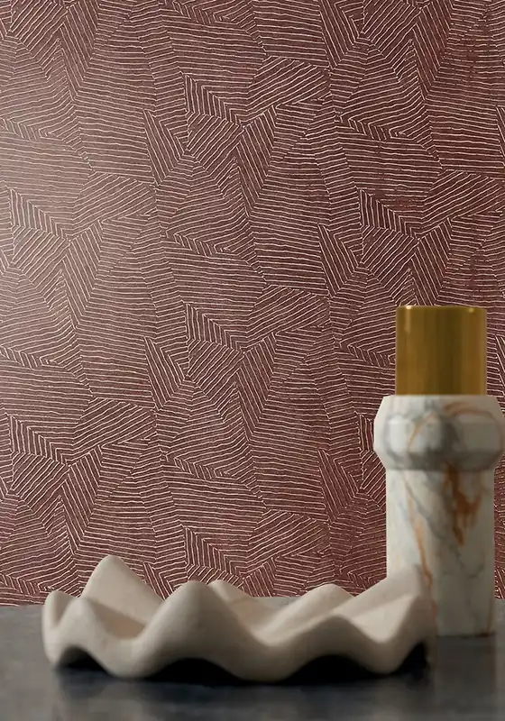 Tapete Murij Bordeaux Bronze Nur Heute