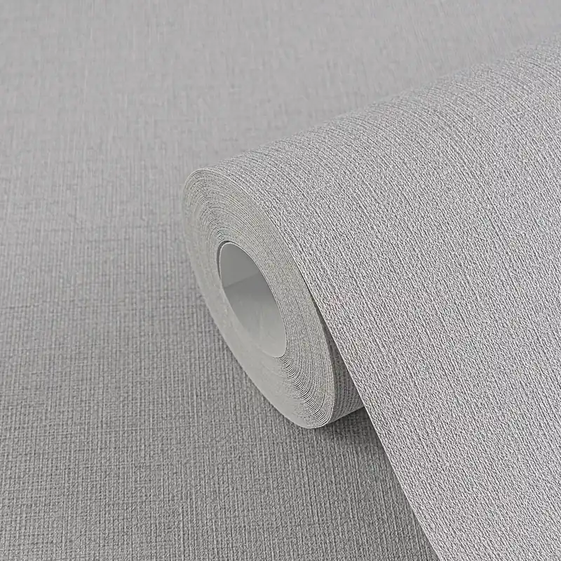 Top-Seller Tapete Weft Grau - Leicht strukturierte Vliestapete in neutralem Farbton mit textilem Finish