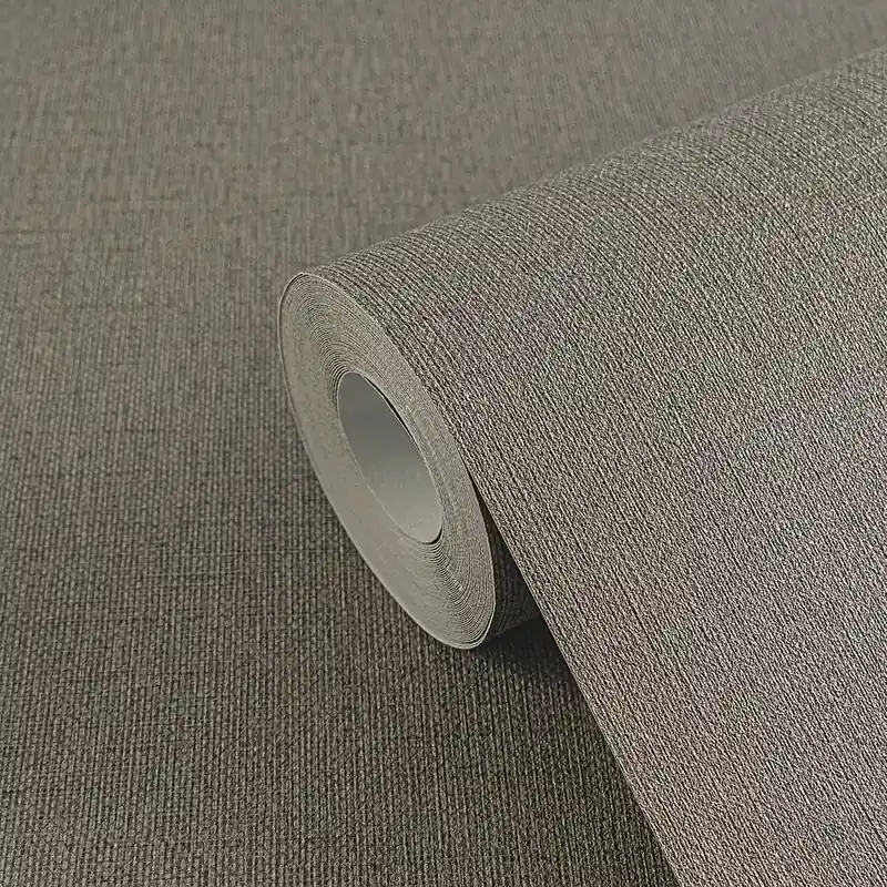 Expressversand Tapete Grain Braun - Leicht strukturierte Vliestapete in natürlicher Uni-Optik mit ruhiger Stoffwirkung