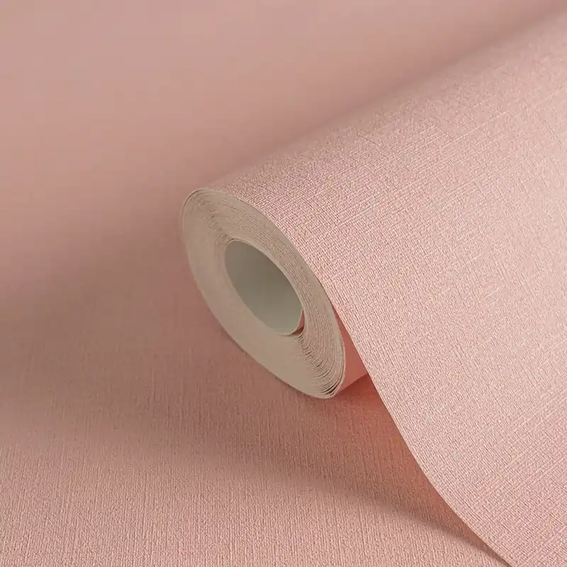Tapete Muji Altrosa - Feine Leinenstruktur auf Uni-Vliestapete Heißes Angebot