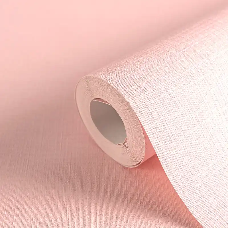 Schneller Versand Tapete Muji Rosa - Leinenoptik in leichter Gewebestruktur