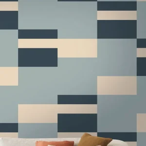 Neuheit Tapete Mix Game Blau
