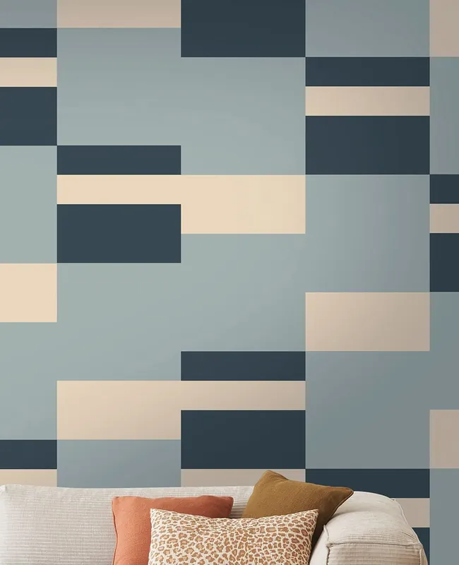 Neuheit Tapete Mix Game Blau