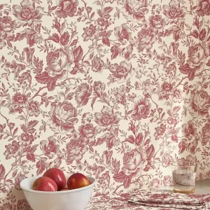 Begrenztes Angebot Tapete Cosima Rot