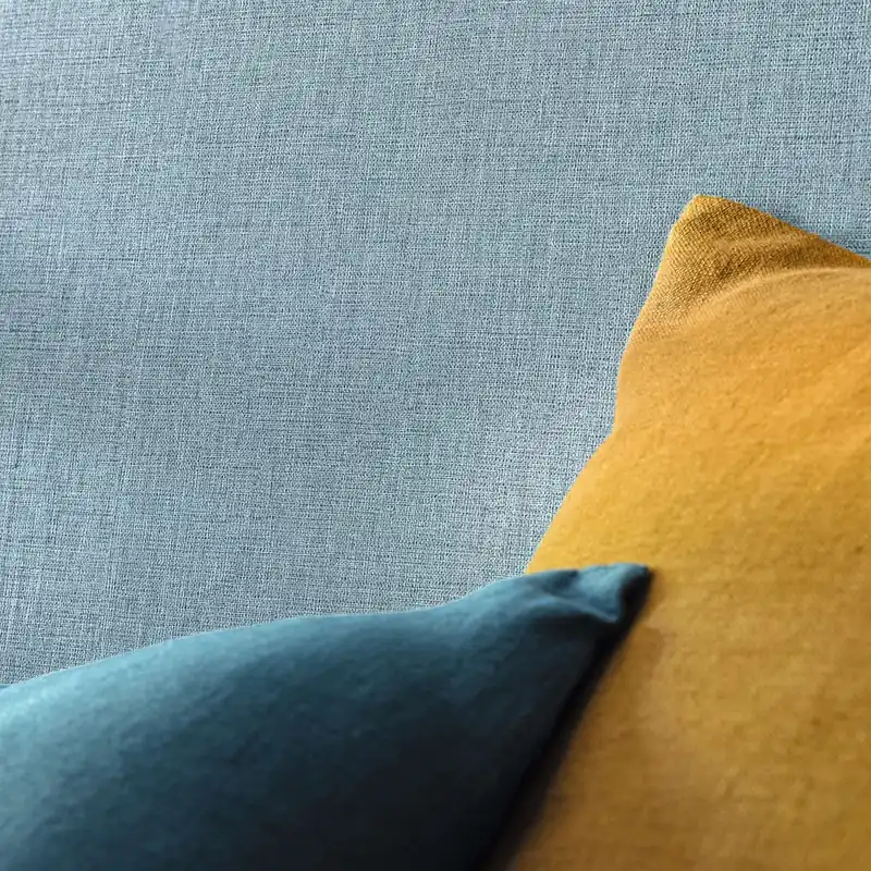 Ausverkauf Tapete Linen Jeansblau
