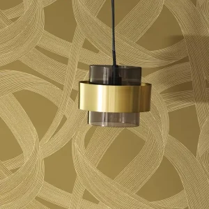 Tapete Looping Ocker Gold Markenware