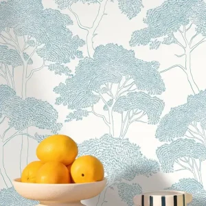 Top-Seller Tapete Pinie Blau