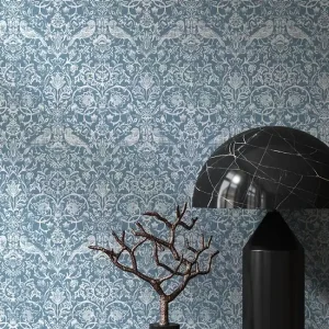 Billig Tapete Rosewell Blau