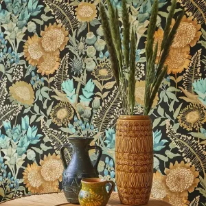 Billig Tapete Sunflower Blau