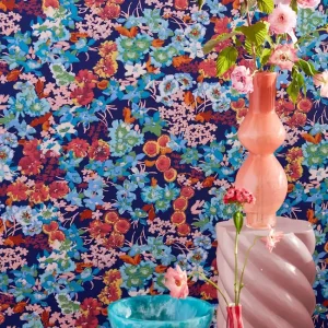 Tapete Flowery Blau Solange Der Vorrat Reicht
