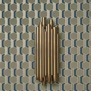 Preisknaller Tapete Hexagon Grün