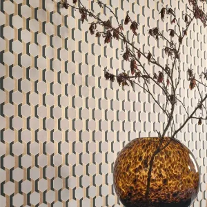 Neuheit Tapete Hexagon Gold