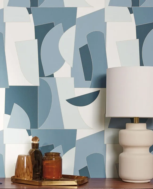 Tapete Geometric Hellblau Neue Ware