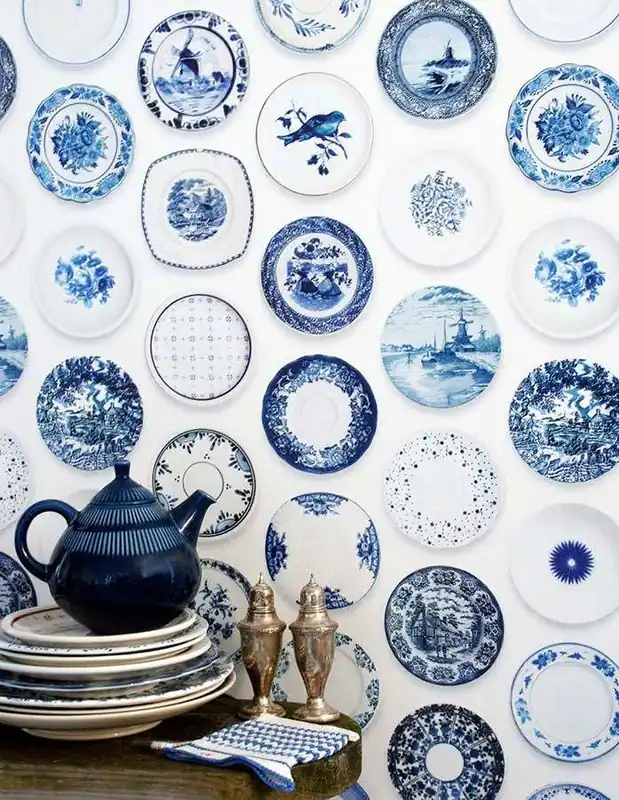 Tapete Porcellain 02 Blau Neu