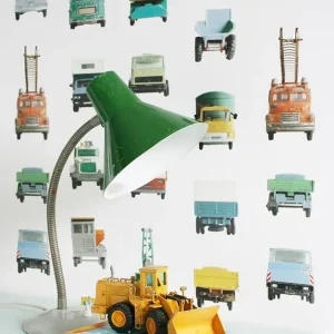 Tapete Work Vehicles Türkis Online Kaufen