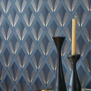 Schneller Versand Tapete Lexington Blau