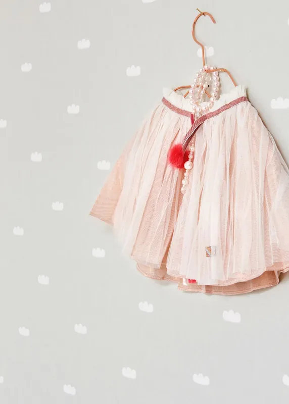 Tapete Dreamy clouds Blassgrau Bestpreis