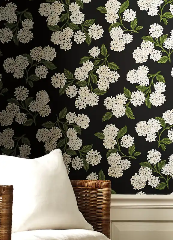 Heißes Angebot Tapete Hydrangea Schwarz