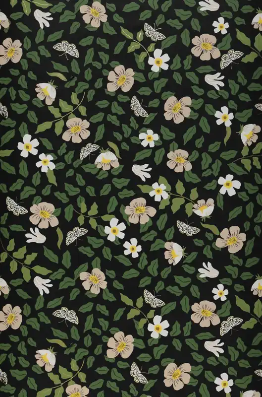 Sofort Bestellen Selbstklebende Tapete Primrose Field Schwarz