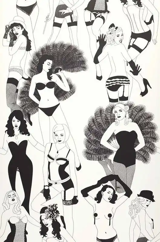 Angebot Tapete Burlesque Schwarz