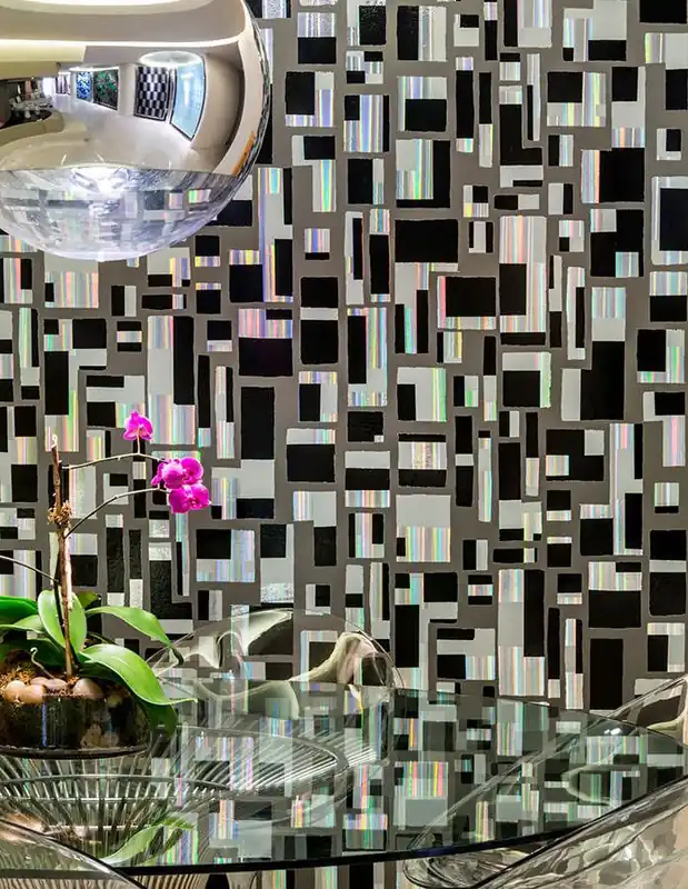 Finale Aktion Tapete City of Light Silber Metallic