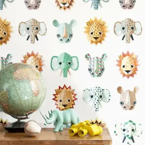 Tapete Wild Animals Gelb Expressversand