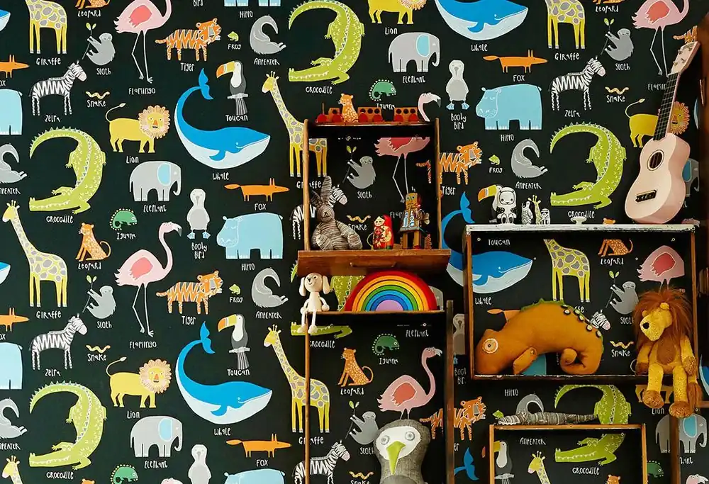 Sonderangebot Tapete My favorite Animals Schwarz
