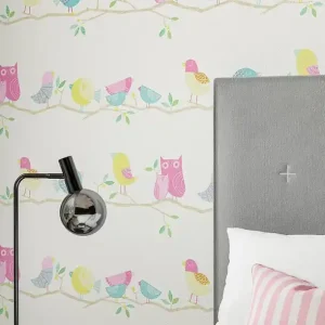 Tapete What a Hoot Rosa Sonderangebot