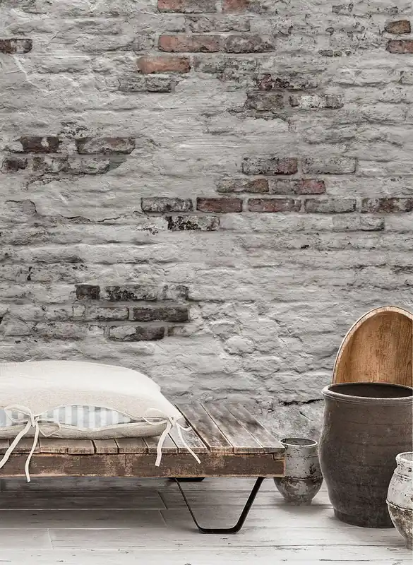 Wandbild Industrial Wall Hellgrau Rabatt