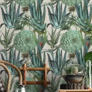 Wandbild Succulentus Grauweiss Ausverkauf