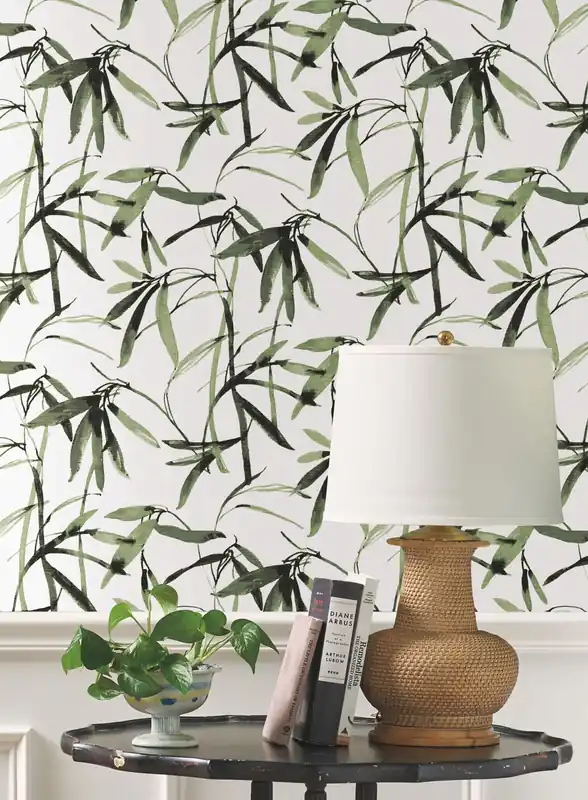 Tapete Bamboo Leaves Grüntöne Knallerangebot