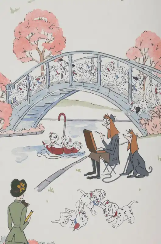 Kracherpreis Tapete 101 Dalmatians Cremeweiss