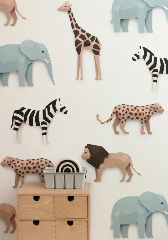 Wandbild Safari Animals Cremeweiss Rabatt