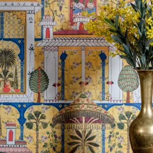 Aktuell Wandbild Majorelle Garden Goldgelb