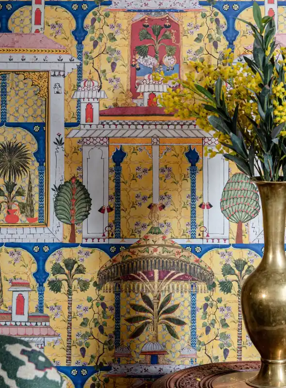 Aktuell Wandbild Majorelle Garden Goldgelb
