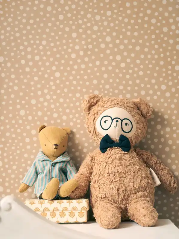 Tapete Dots Hellbraunbeige Sonderangebot