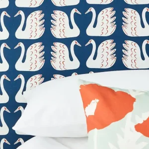 Sichere Zahlung Tapete Swan Blau