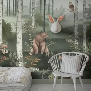 Wandbild Wild Forest Grüntöne Rabatt