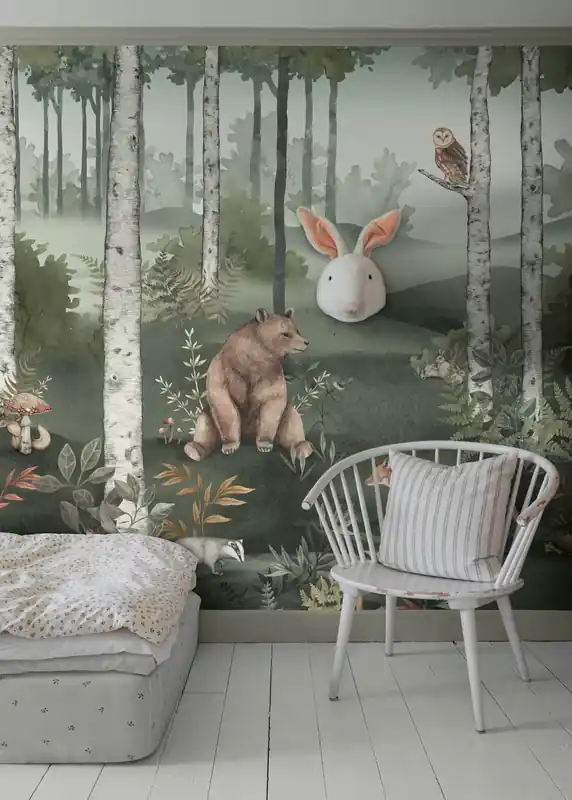 Wandbild Wild Forest Grüntöne Rabatt