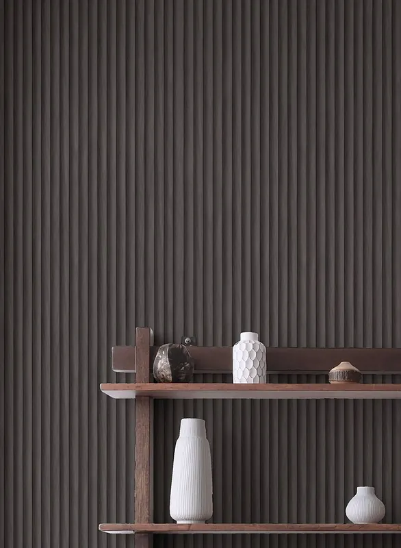 Tapete Teak Slats Anthrazitgrau Saisonangebot
