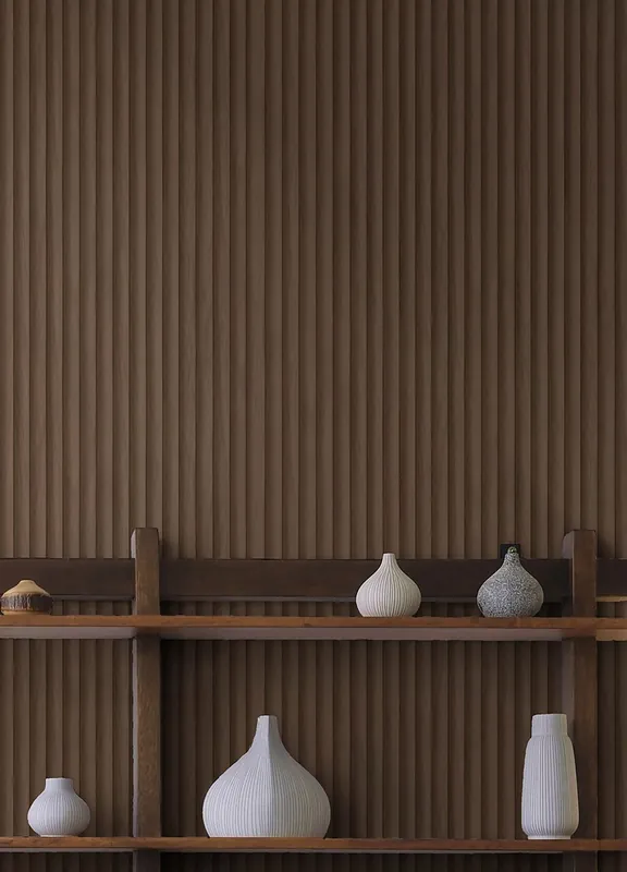 Highlight Tapete Teak Slats Dunkelbraun