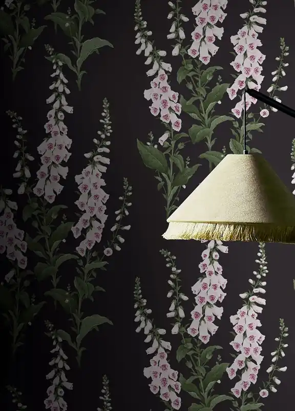 Tapete Moonlit Foxglove Schwarzgrau Bestpreis