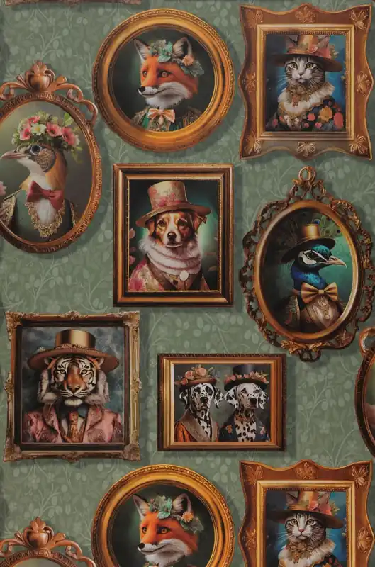 Jetzt Bestellen Tapete Critter Gallery Olivgrün